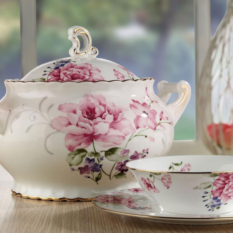 Aryıldız Bone Round Porselen 83 Parça 12 Kişilik Yemek Takımı - 1