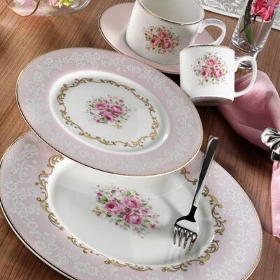 AR 30029 Aryıldız Bone Round Porselen 83 Parça Yemek Takımı - ARYILDIZ