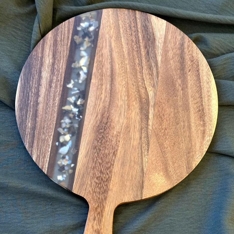 Arow Akasya Yuvarlak Kesme Tahtası 25 cm - 2