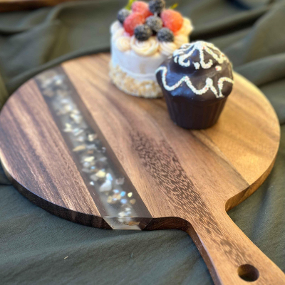 Arow Akasya Yuvarlak Kesme Tahtası 25 cm - AROW