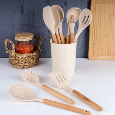 Arow Bona Bambu Saplı Silikon Servis Set - AROW