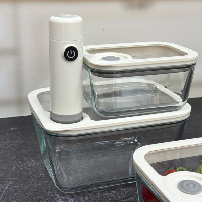 Arow Newness Vakumlu 4 Parça Cam Saklama Kabı Seti - 3