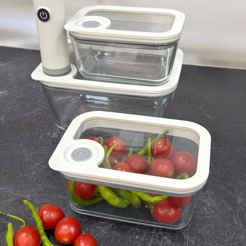 Arow Newness Vakumlu 4 Parça Cam Saklama Kabı Seti - 4