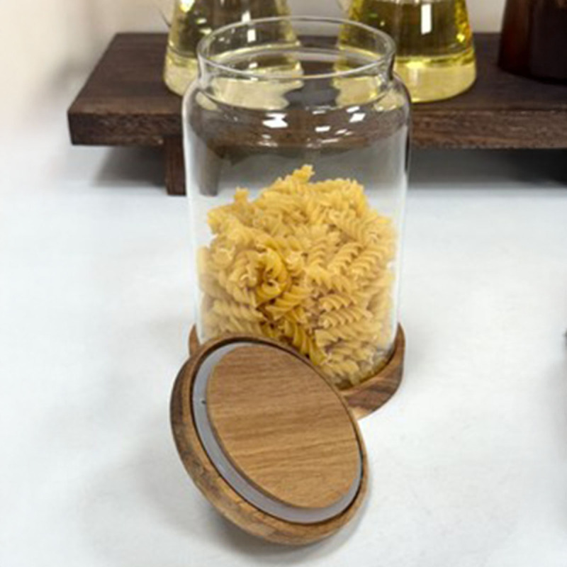 Arow Nora Akasya Kapaklı Cam Kavanoz 1850 ml - 2