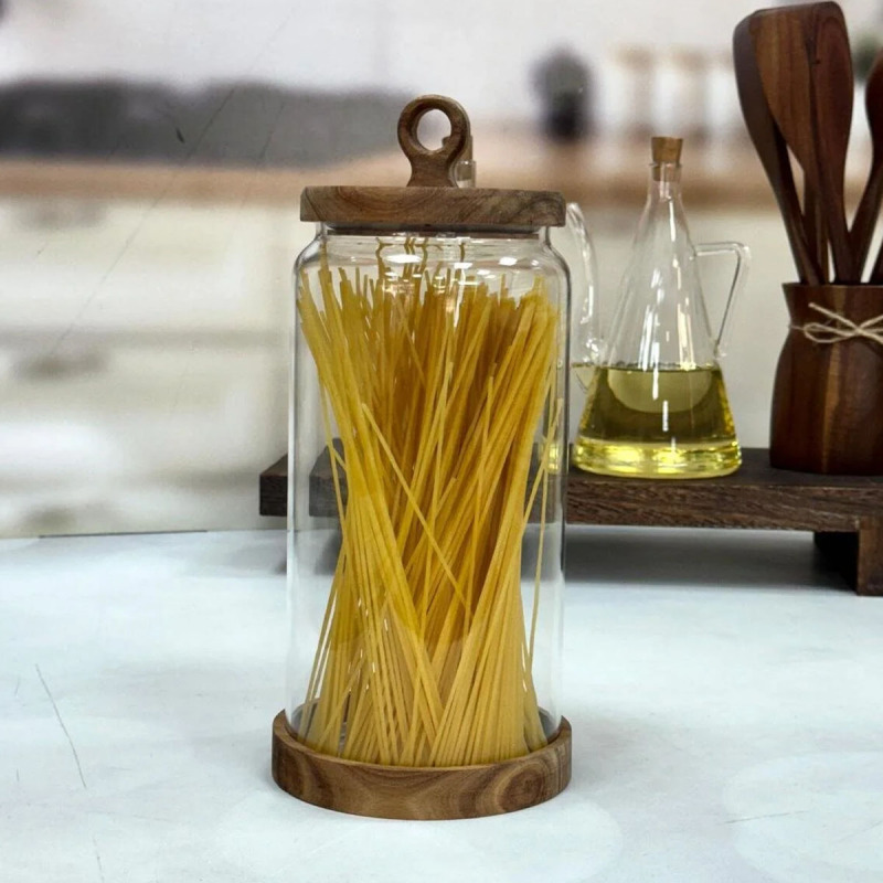 Arow Nora Akasya Kapaklı Cam Kavanoz 2350 ml - 1