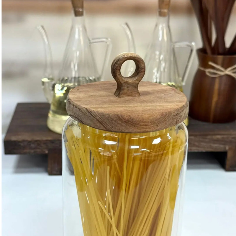 Arow Nora Akasya Kapaklı Cam Kavanoz 2350 ml - 2