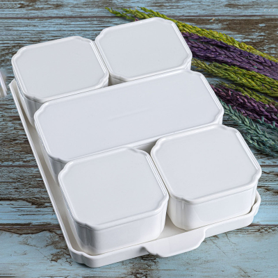 Arow Pure 6'lı Kapaklı Porselen Kahvaltılık - AROW