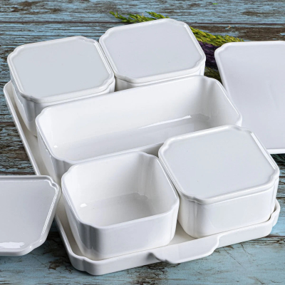 Arow Pure 6'lı Kapaklı Porselen Kahvaltılık - 3