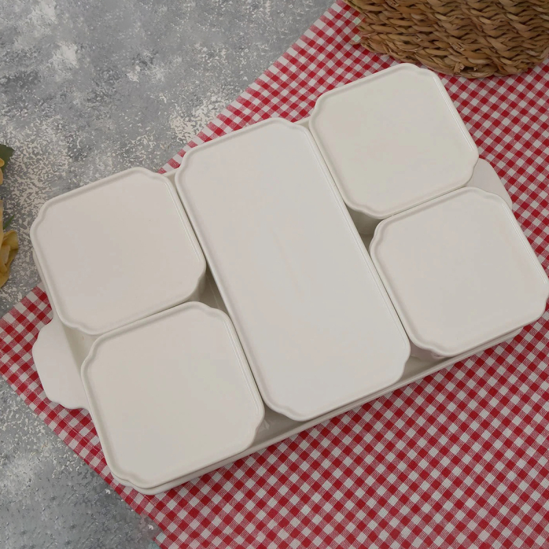 Arow Pure 6'lı Kapaklı Porselen Kahvaltılık - 4