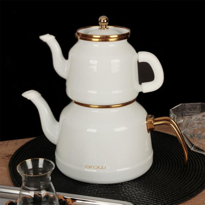 Arow Rommy Emaye Çaydanlık Beyaz - 2