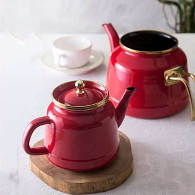 Arow Rommy Emaye Çaydanlık Kırmızı - 3