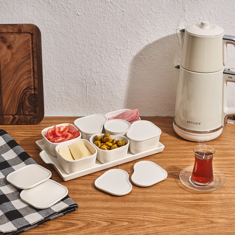 Aryıldız 15 Parça Tepsili Oval Kahvaltılık - 1