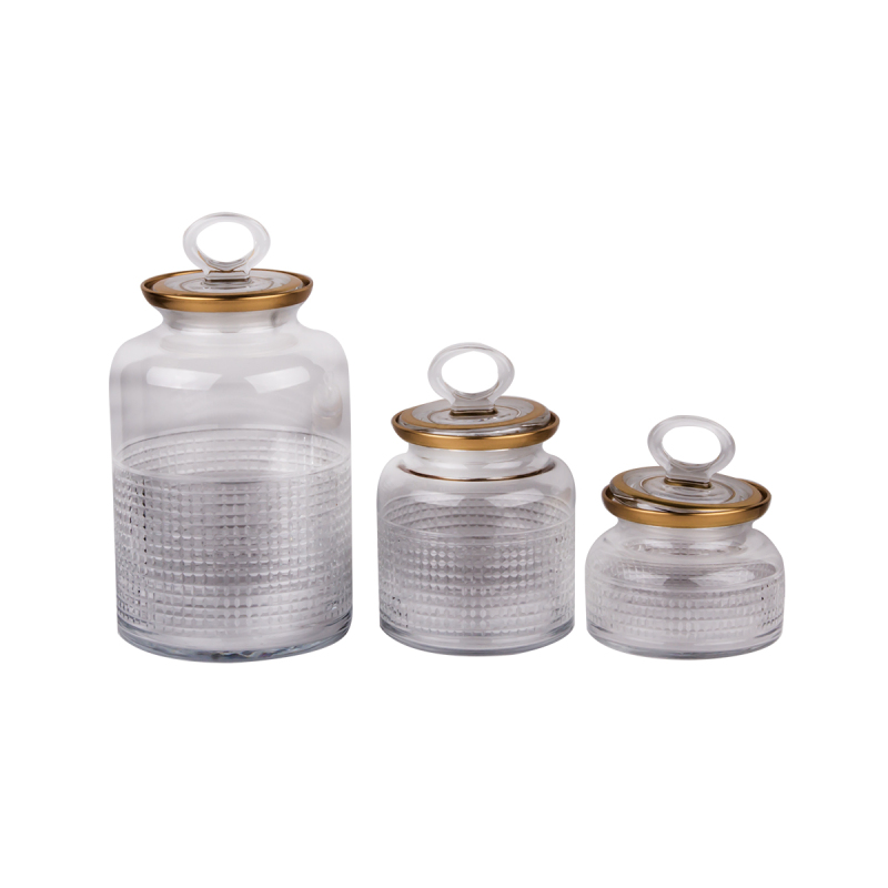 Aryıldız 60004-1 Daisy 3 Parça Cam Kavanoz Set - 1