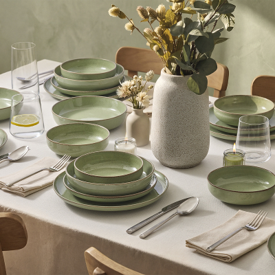 Aryıldız Alba 6 Kişilik 24 Parça Yemek Takımı Açık Yeşil - ARYILDIZ