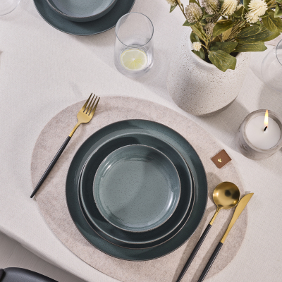 Aryıldız Alba 6 Kişilik 24 Parça Yemek Takımı Petrol Yeşili - 5