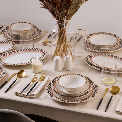 Aryıldız Aline Black 30 Parça 6 Kişilik Yemek Takımı - 1