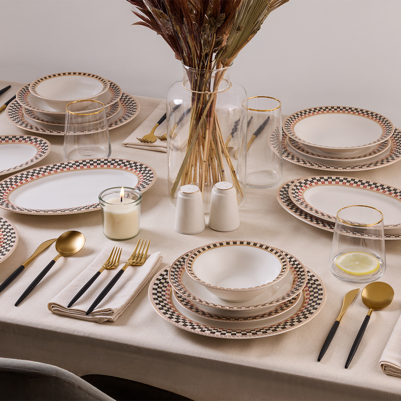 Aryıldız Aline Black 30 Parça 6 Kişilik Yemek Takımı - 1