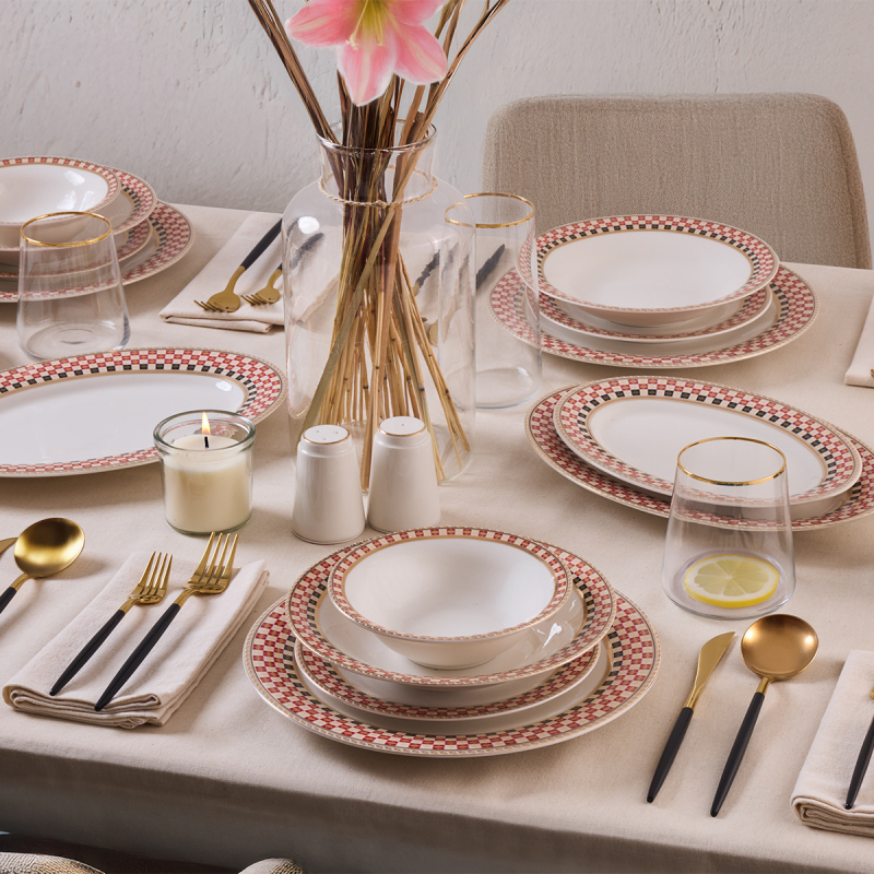 Aryıldız Aline Red 30 Parça 6 Kişilik Yemek Takımı - 1