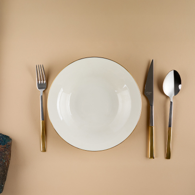 Aryıldız Alisa Gold Çukur Tabak 23 Cm - ARYILDIZ