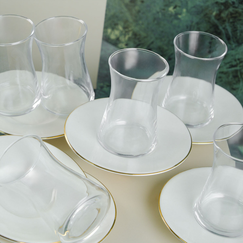 Aryıldız Alisa Heybeli 6 Kişilik 12 Parça Çay Seti 160 ml - 2