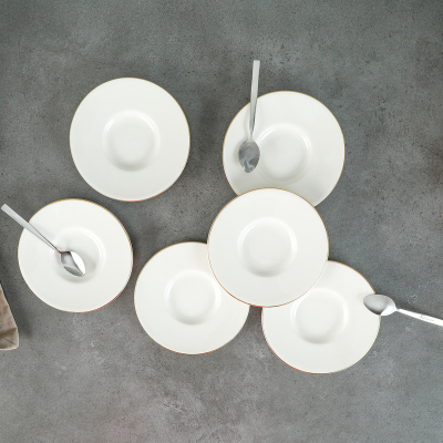 Aryıldız Alisa Heybeli Krem Çay Tabağı 6 Parça - 4