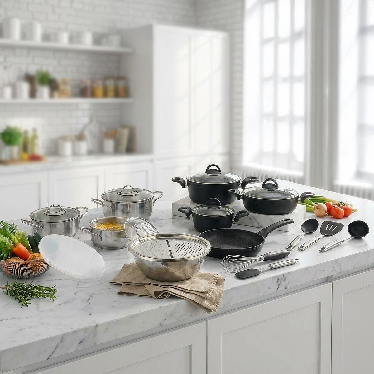 Aryıldız Bronx 6 Parça Güveç Seti Siyah | Gallery Crystal