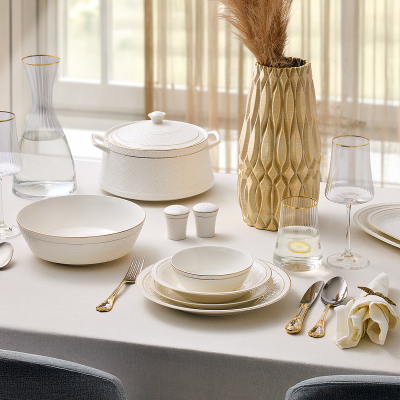 Aryıldız Almada Gold 60 Parça 12 Kişilik Yemek Takımı - 1