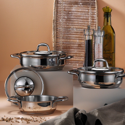 Aryıldız Aria 6 Parça Çelik Sahan Seti - ARYILDIZ