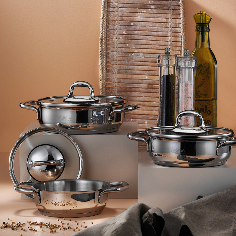 Aryıldız Aria 6 Parça Çelik Sahan Seti - 1