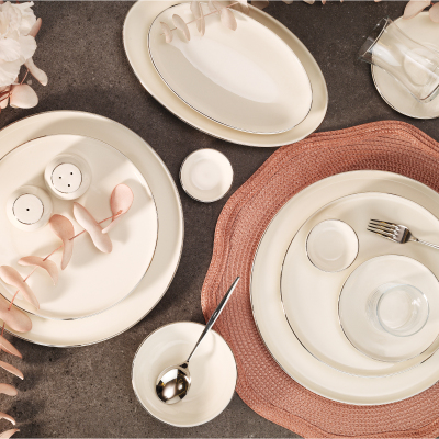 Aryıldız Aria Platin 35 Parça 6 Kişilik Kahvaltı Takımı - ARYILDIZ