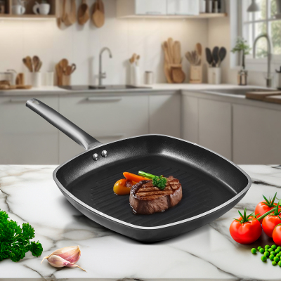 Aryıldız Atlanta 2 Parça Wok + Grill Tava Seti Black - 4