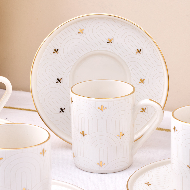 Aryıldız Aure 12 Parça 6 Kişilik Kahve Fincan Takımı 90 ml - 3