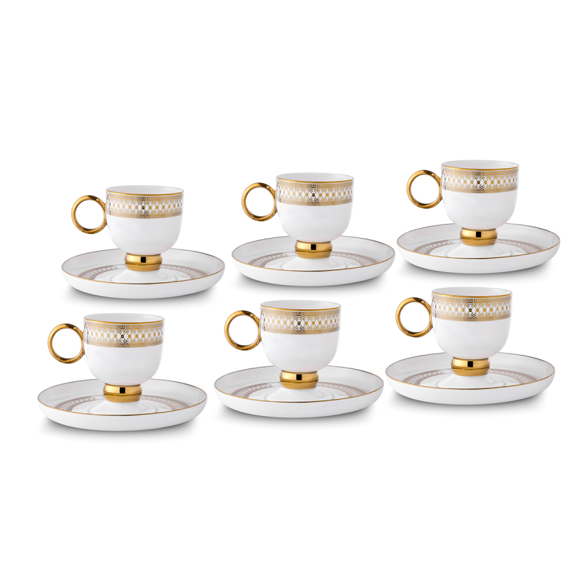Aryıldız Aurelia Gold 12 Parça 6 Kişilik Kahve Fincan Takımı 90 ml - 3