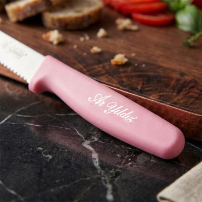 Aryıldız Basic Dişli Sebze Bıçağı Pembe 11 cm - 3