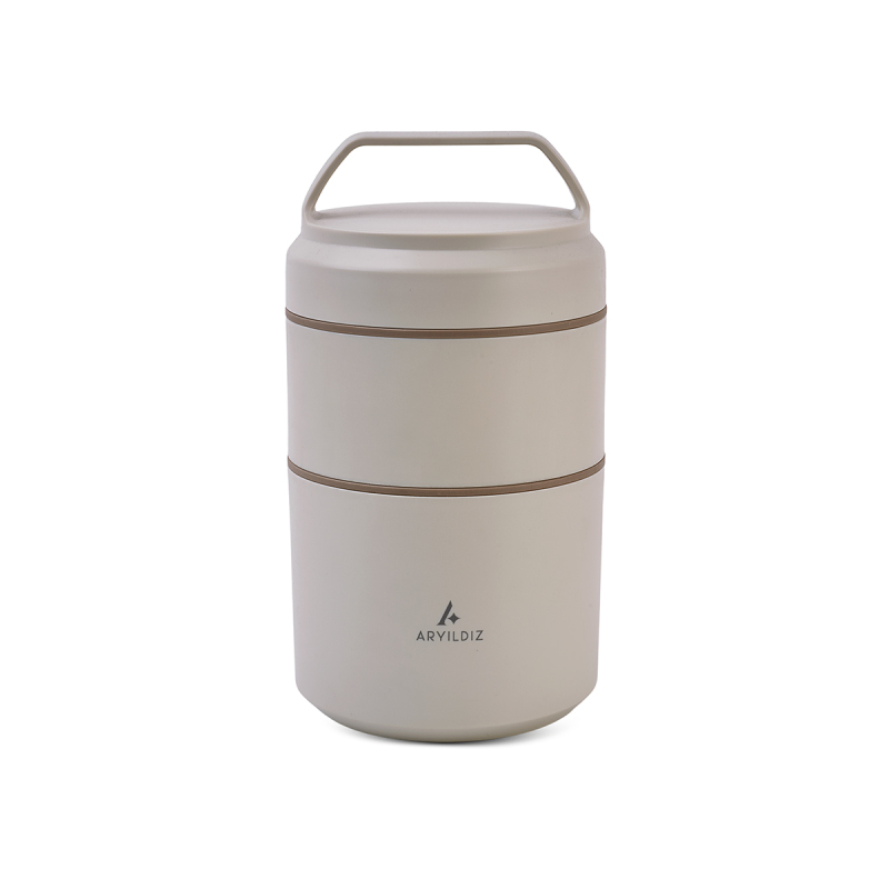 Aryıldız Bento Katlı Lunch Box Beige 1200 ml - 2