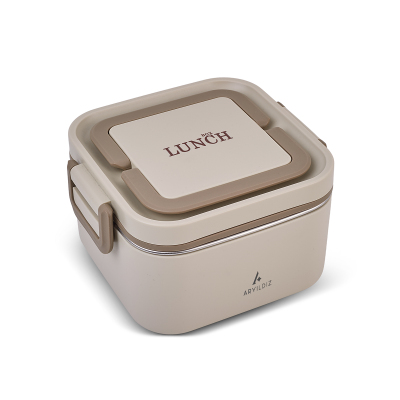 Aryıldız Bento Lunch Box Kare Beige 700 ml - 2