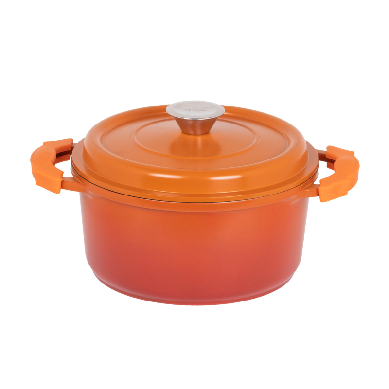 Aryıldız Blaze Döküm Alüminyum Derin Tencere 24 Cm Turuncu - 1