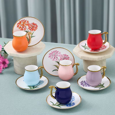 Aryıldız Bloom 12 Parça 6 Kişilik Türk Kahve Fincanı - ARYILDIZ