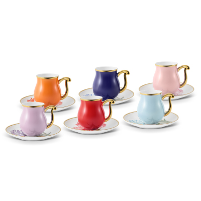 Aryıldız Bloom 12 Parça 6 Kişilik Türk Kahve Fincanı - 3