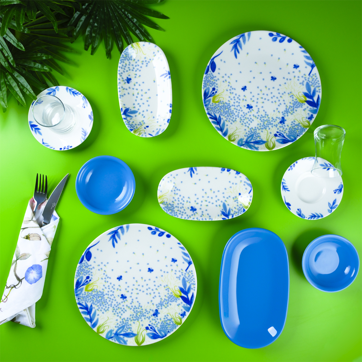 Aryıldız Blue Mimosa 19 Parça 4 Kişilik Kahvaltı Takımı | Gallery