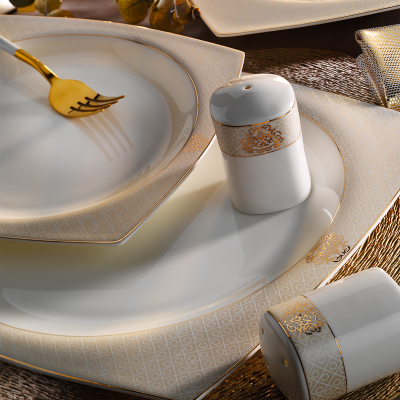 Aryıldız Bone Square Petek 60 Parça 12 Kişilik Yemek Takımı - ARYILDIZ