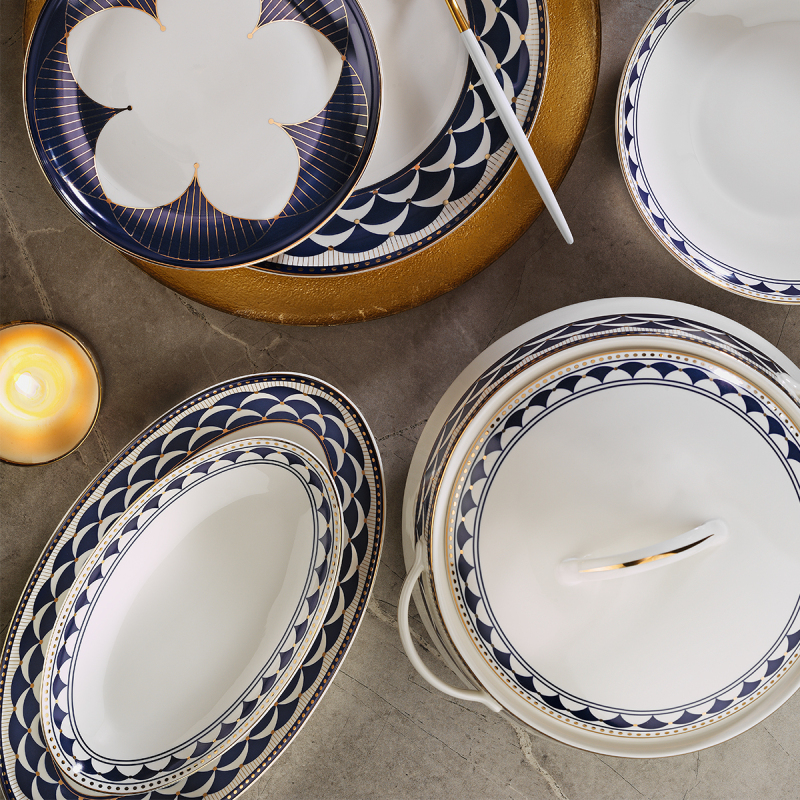 Aryıldız Bone Umbrella Midnight 60 Parça 12 Kişilik Yemek Takımı - 1