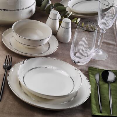 Aryıldız Bone Umbrella Platin 60 Parça 12 Kişilik Yemek Takımı - ARYILDIZ