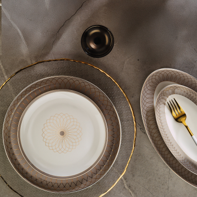 Aryıldız Bone Umbrella Tılsım Grey 60 Parça 12 Kişilik Yemek Takımı - ARYILDIZ