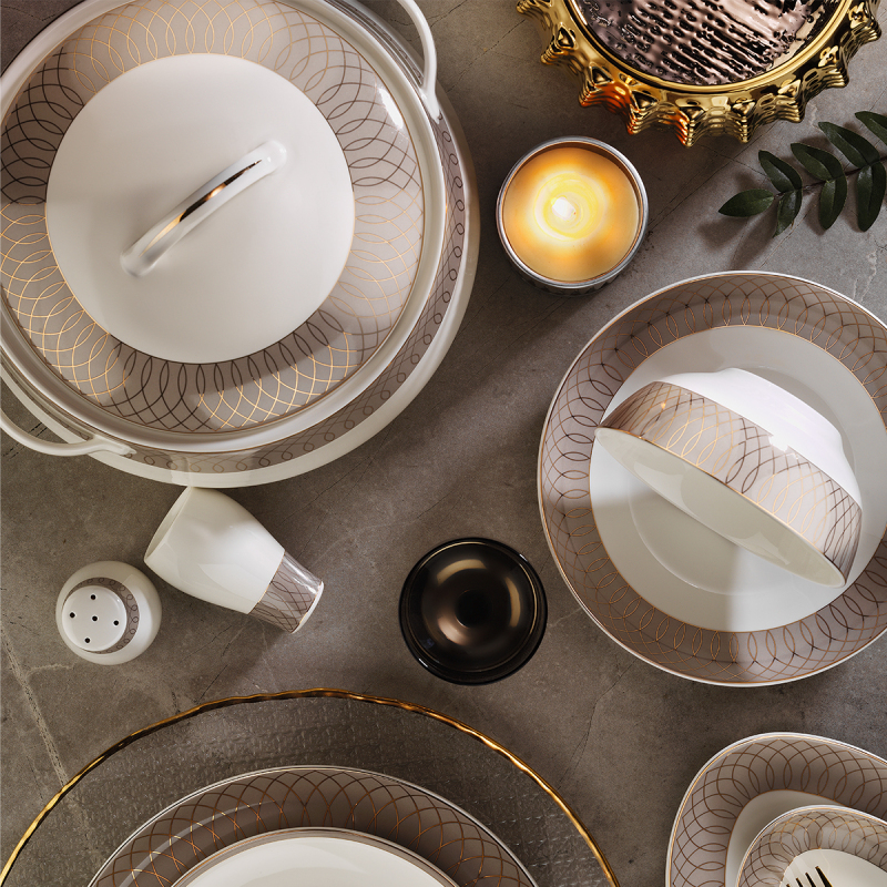 Aryıldız Bone Umbrella Tılsım Grey 60 Parça 12 Kişilik Yemek Takımı - 2