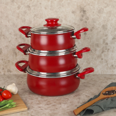 Aryıldız Bronx 6 Parça Güveç Seti Kırmızı - 4