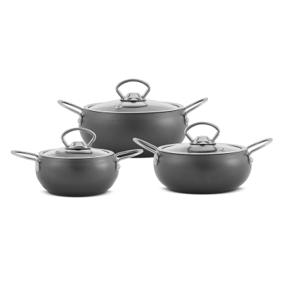 Aryıldız Brooks 6 Parça Mini Granit Tencere Seti Gri - 4