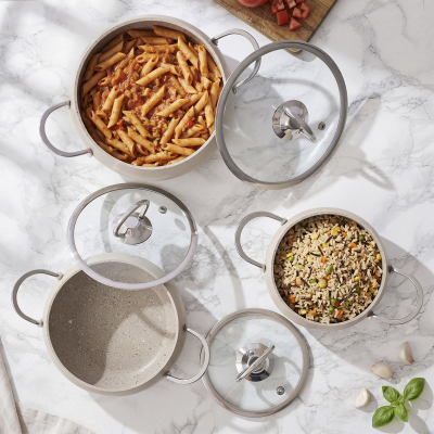 Aryıldız Brooks 6 Parça Mini Granit Tencere Seti Krem - 3