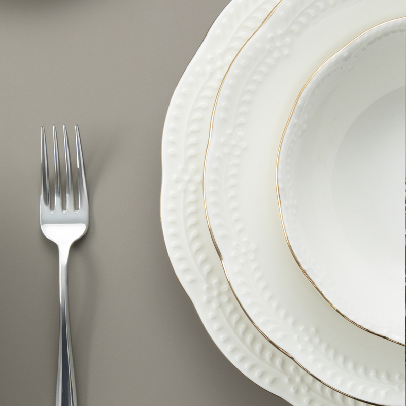 Aryıldız Büşra Krem Altın 24 Parça 6 Kişilik Yemek Takımı - 4