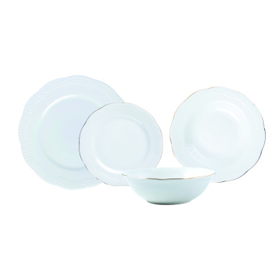 Aryıldız Büşra Krem Altın 24 Parça 6 Kişilik Yemek Takımı - 6